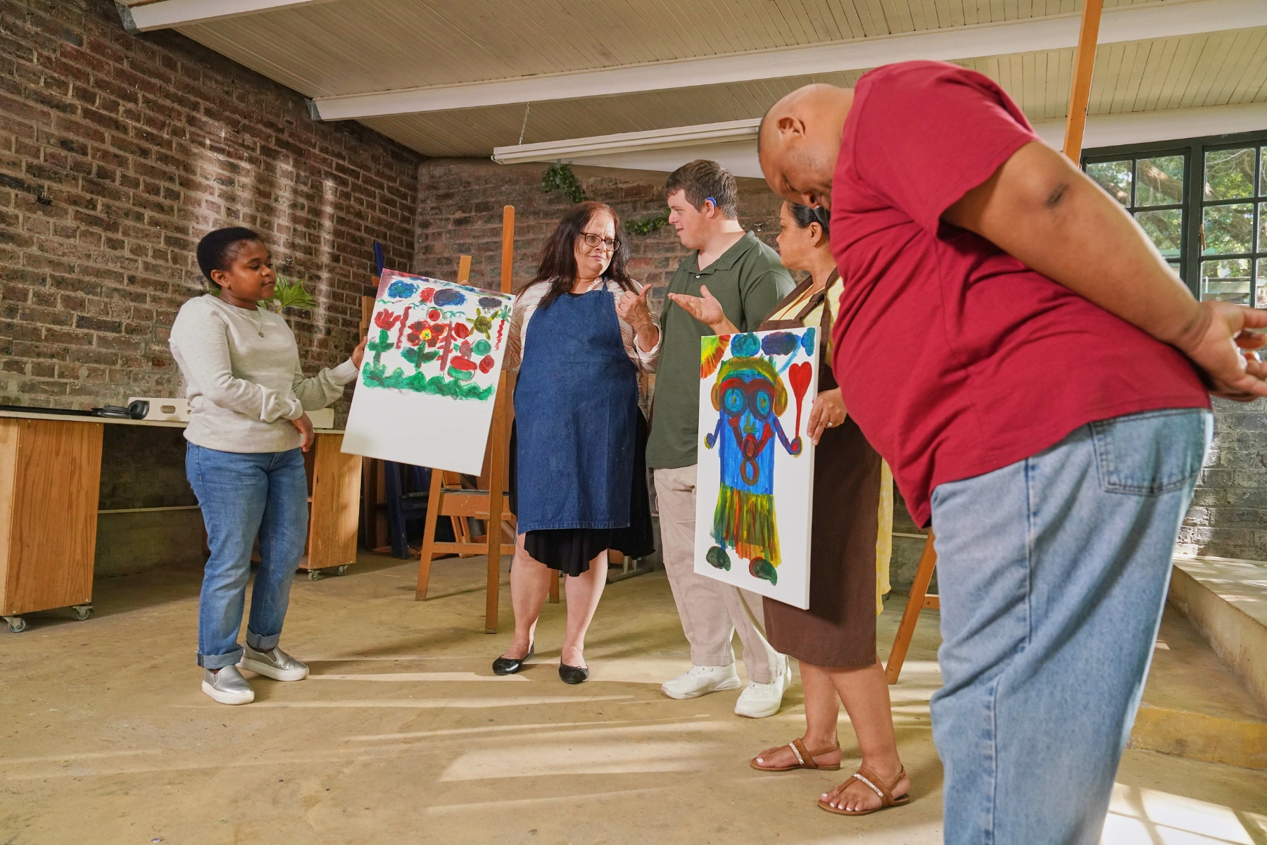Group Activity Diverse painting session
